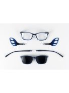 MOTOEYE H0002-C2 Átlátszó kék-Átlátszó kék Szemüvegkeret - Cserélhető szárakkal, sisakbarát kialakítással - Polarizált UV 400 mágneses napszemüveg előtéttel - Ultra könnyű alapanyagból - Íves forma - M, L méretű sisakhoz ajánlott