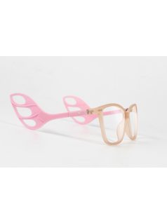   MOTOEYE H0005-C3 Átlátszó-Rózsaszín Szemüvegkeret - Cserélhető szárakkal, sisakbarát kialakítással - Polarizált UV 400 mágneses napszemüveg előtéttel - Ultra könnyű alapanyagból - Íves forma - M, L méretű sisakhoz ajánlott