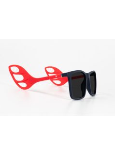   Sunglasses with helmet temples + street temples with GRAY lenses MOTOEYE H0006-C2 Dark blue, Red