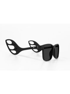   Sunglasses with helmet temples + street temples with GRAY lenses MOTOEYE H0008-C1 Black, Black