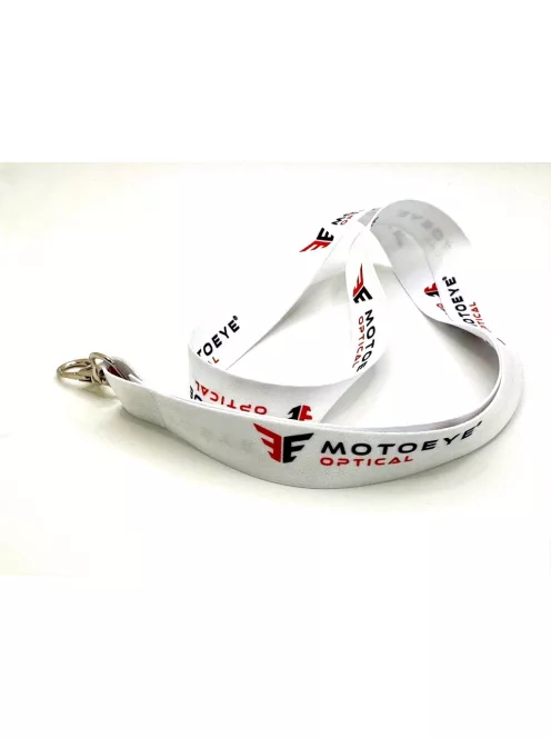 MOTOEYE Nyakpánt karabínerrel - Fehér