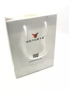 MOTOEYE Zsinórfüles papír táska - 14*18*6cm - Fehér