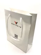 MOTOEYE Zsinórfüles papír táska - 14*18*6cm - Fehér